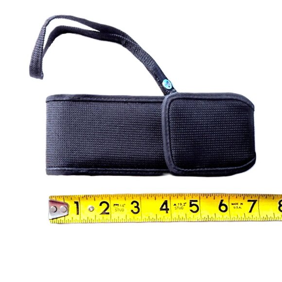 Men's Black Canvas Phone Case/Belt Holster ~ Detachable Strap ~ Expandable Sides - Picture 6 of 10